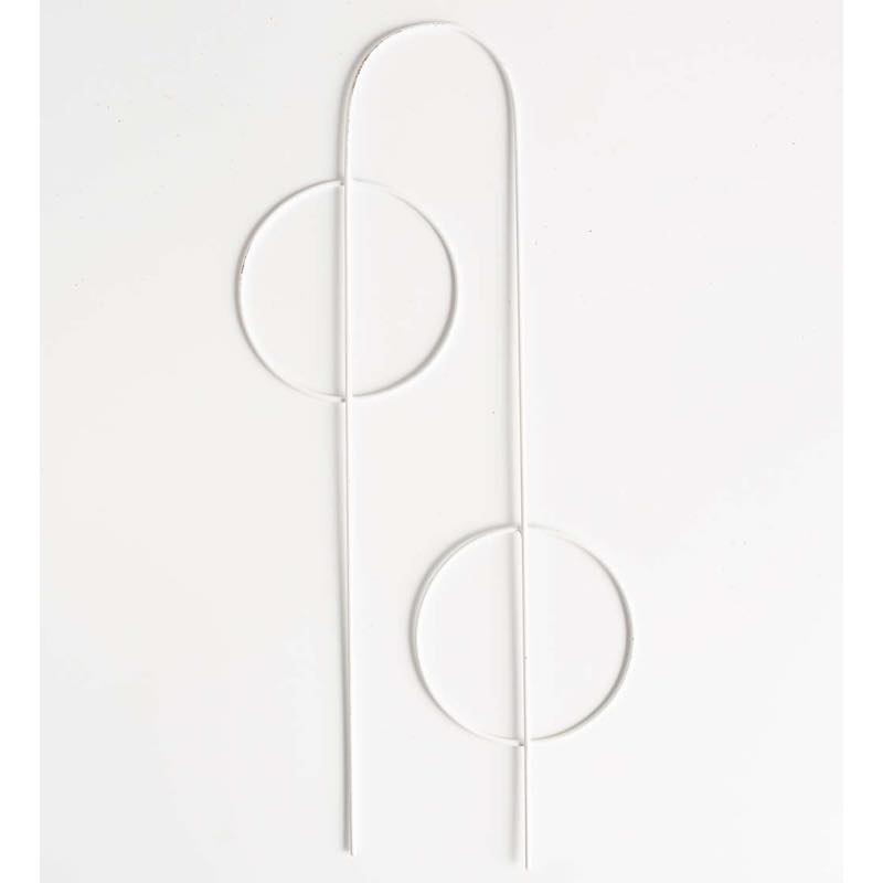 Mini Trellis Plant Sticks, Medium - White Concentric